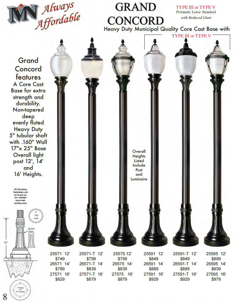 outdoor pole lights