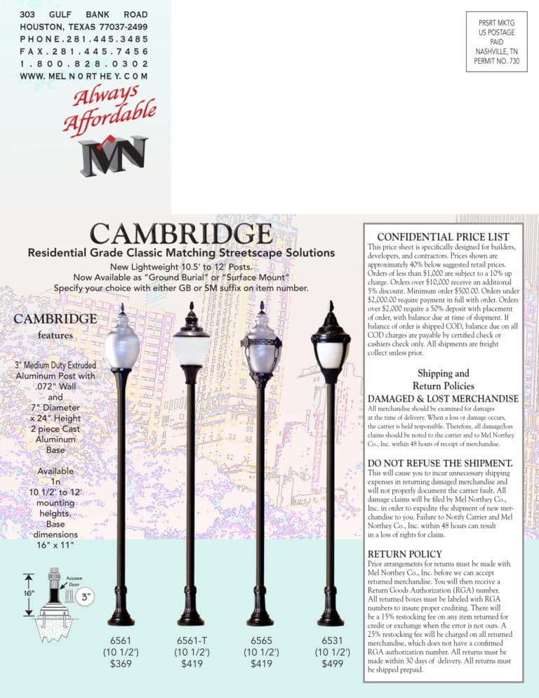 Outdoor Light Pole Mel Northey Co. Inc.