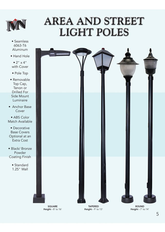 Area And Street Light Poles Mel Northey Co Inc
